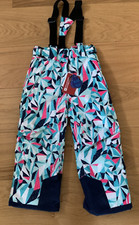 NEW Mountain Warehouse Kids Ski Trousers Salopettes Pink Teal Girls Age 2-3, 3-4