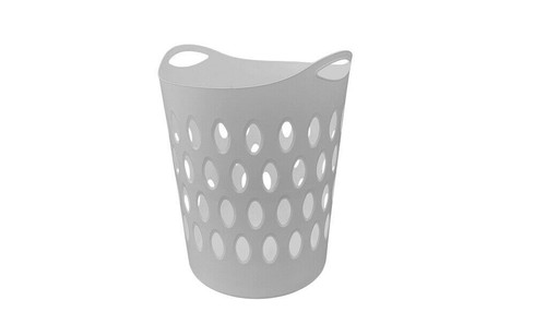 Large Flexible Plastic Laundry Washing Basket Handles Bin Clothes Storage Hamper - Picture 7 of 12
