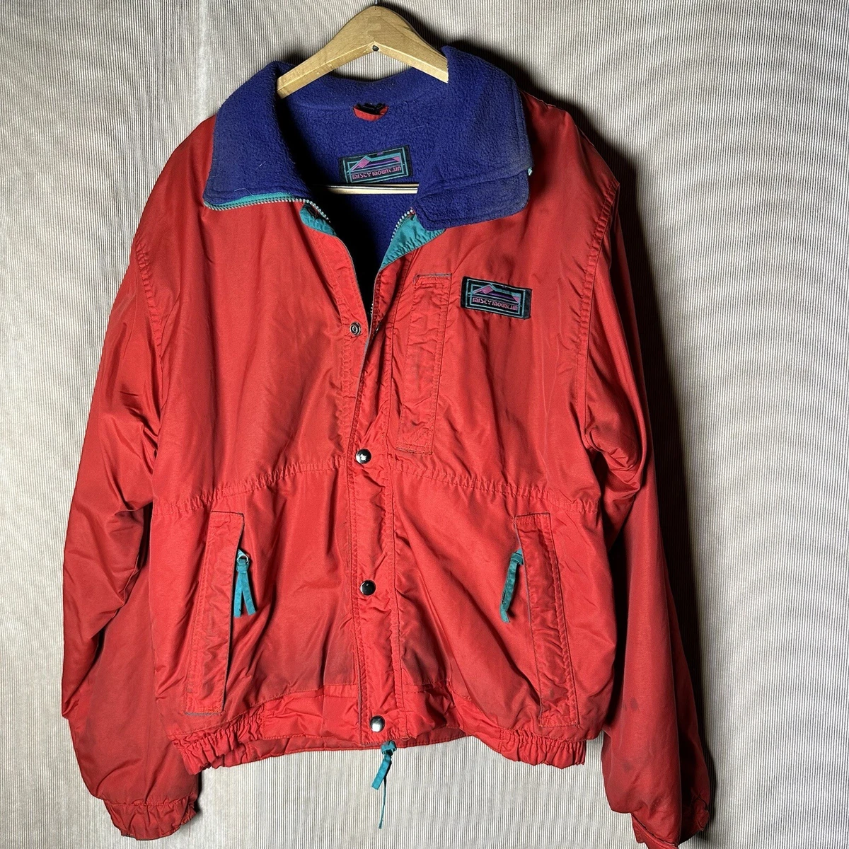 Vintage 80 s 90 s Misty Mountain Winter Windbreaker Jacket Red