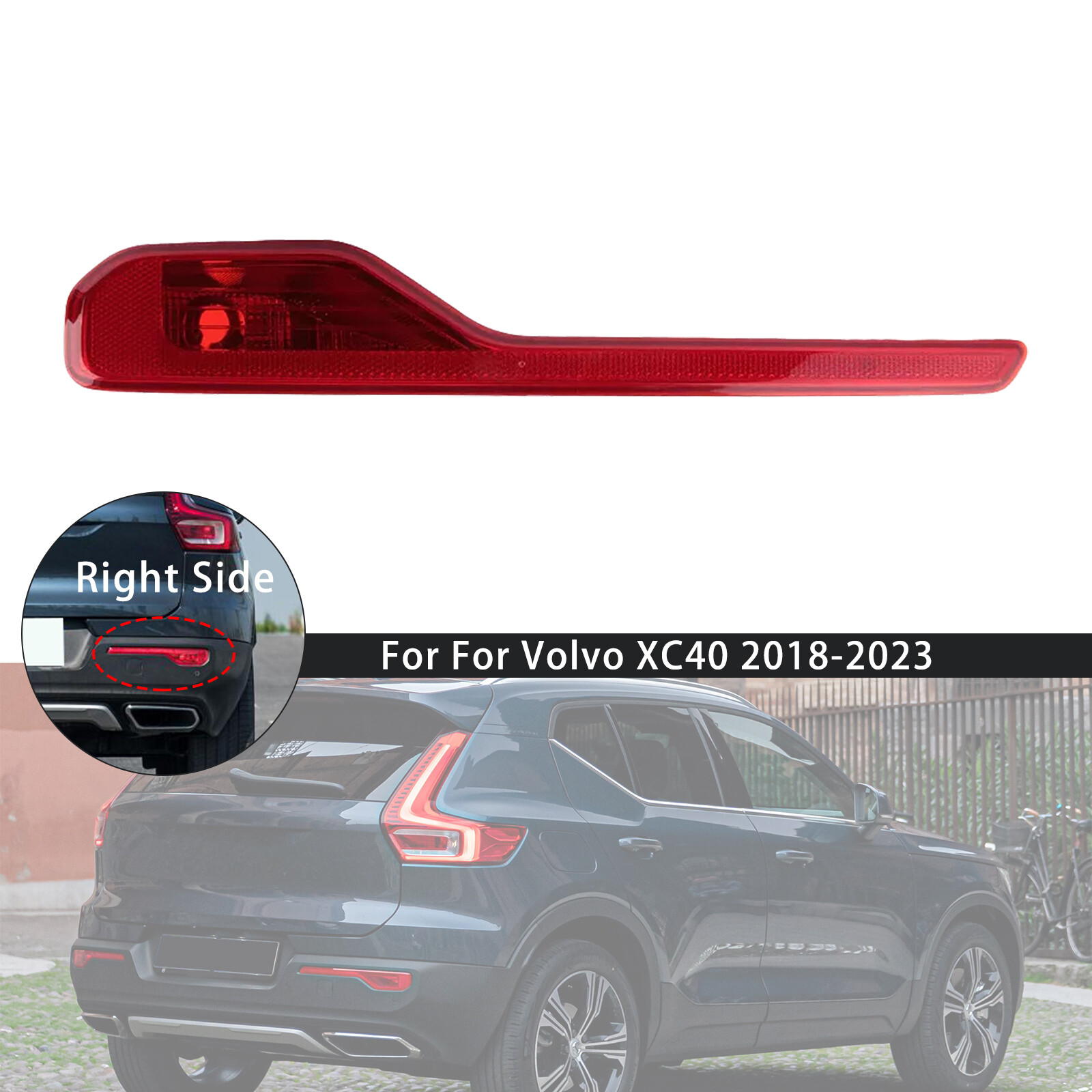 Volvo XC40 18-23 Right Rear Bumper Reflector Light No Bulb 3165686