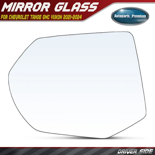 Driver Mirror Glass Heated w/ Manual Folding for Chevrolet Tahoe GMC Yukon 21-24