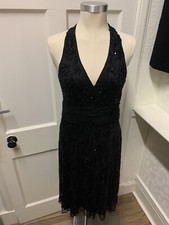 Ladies Planet branded Black Beaded Evening Dress Size 8 new