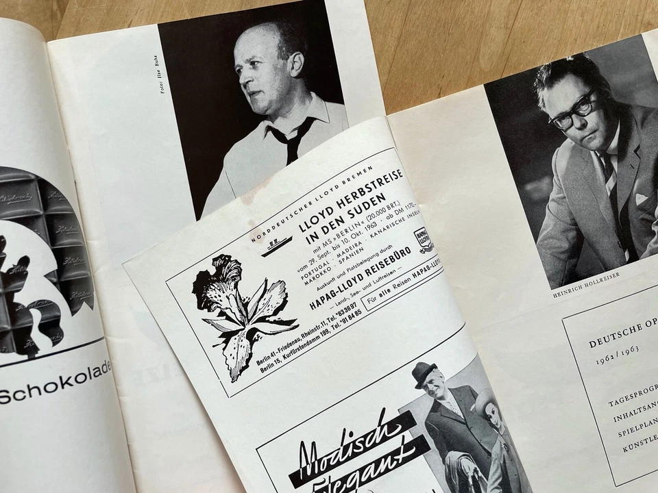 2x Programmhefte Deutsche Oper Berlin Spielzeit 1962/63 Bour Hollereiser Musik  - Bild 2 von 4