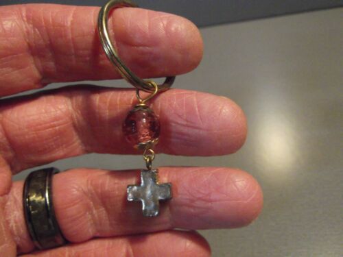 Unique Collectible Key Chain Metal 2"in Mini Homemade Cross - Picture 4 of 4