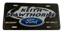 Vintage Keith Hawthorne Ford car tag plate belmont, mt. holly  NC