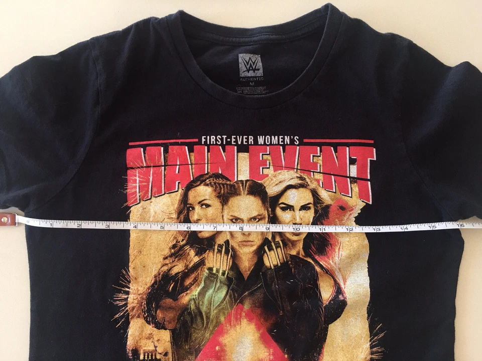 Camisa Wrestlemania 35 2019 WWE Becky Lynch Ronda Rousey Talla M Evento Principal Divas Foto 2 de 3