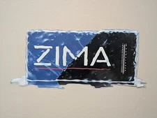 Vtg ZIMA Thermometer Metal Tin Tacker Malt Liquor Beer Bar Sign 31" X 13"