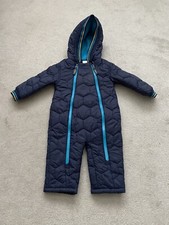 Ted Baker Baby Boys Blue Snow Pram Suit Jacket Coat Rain Winter Age 9-12 Months