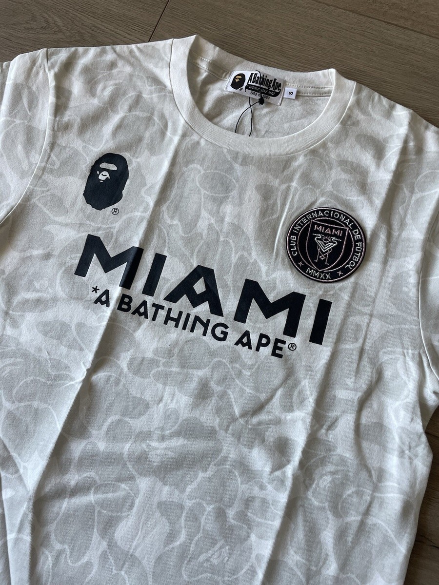 A Bathing Ape BAPE x Inter Miami CF White Camo Tee Multiple