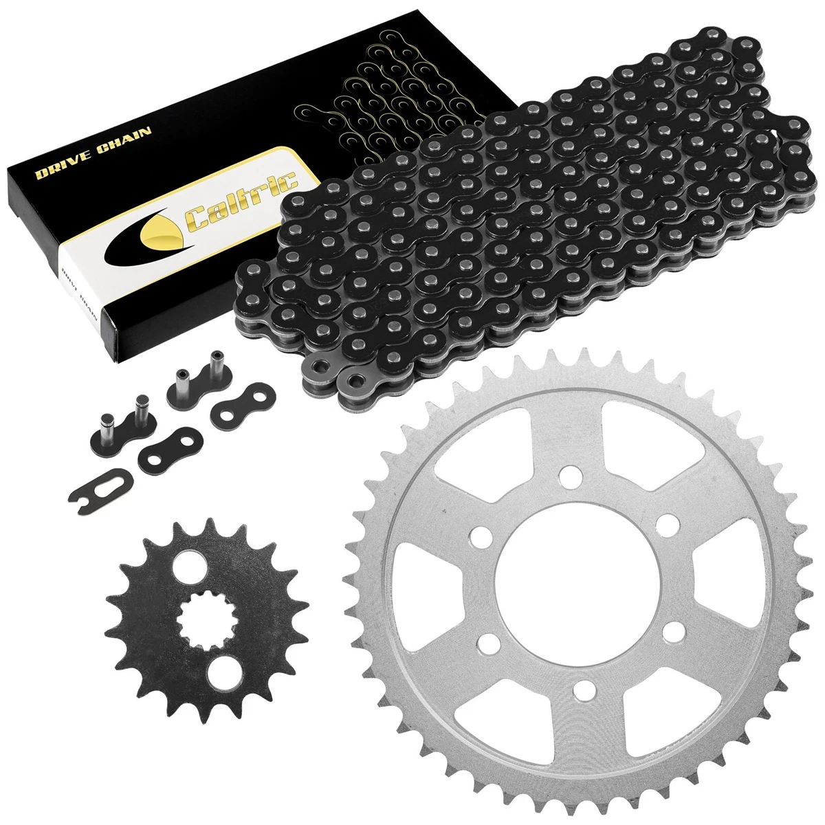 Black Drive Chain And Sprocket Kit for Kawasaki Ninja ZX-12R