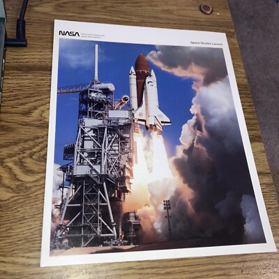 NASA Photo/info Sheet Space Shuttle Launch 1980s