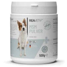REAVET MSM Pulver 500g, Gelenkpulver für Sehnen, Bänder & Knorpel, Hunde & Pferd