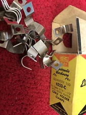 6253-C  5*16"-1/2" STEEL NICKEL PLATED CABLE HOLDER CLAMPS GC ELECTRONICS 100 PC
