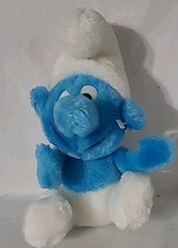 Peyo Wallace Berries  Co Vintage 1980 Smurf Plush Stuffed Toy