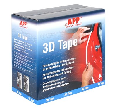 APP 070350 3D Tape - Selbstklebendes Schaumabdeckband, weiß, 13 mm x 50 m | Abde