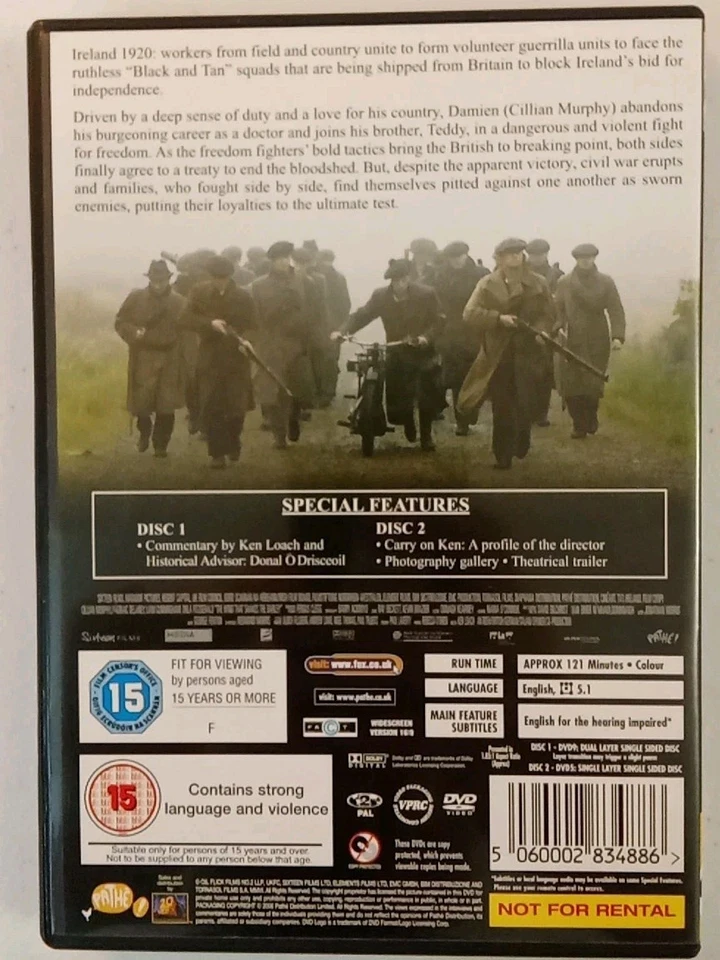 Wind That Shakes The Barley DVD Cillian Murphy Ken Loach (Dir) Special Addition - Image 2 of 4