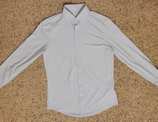 RHONE Men's S Slim Fit Casual Button-Down Shirt Light Blue Long Sleeve