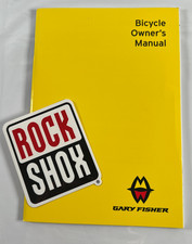 Gary Fisher Bicycle Owner's Manual 2001 with Rock Shox Sticker