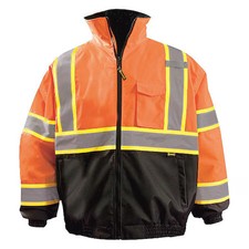 Occunomix Lux-350-B2x-Oxl High Visibility X-Back Jacket, Polyester, Class 3 R,