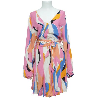 Ava & Viv, Kleid, Größe: 2XL, Pink/Blau/Mehrfarbig, Viskose, Sonstiges #9pG