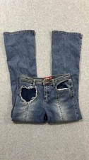 2000’s Y2K Zana Di Heart Patch Flare Kids Jeans Size 10