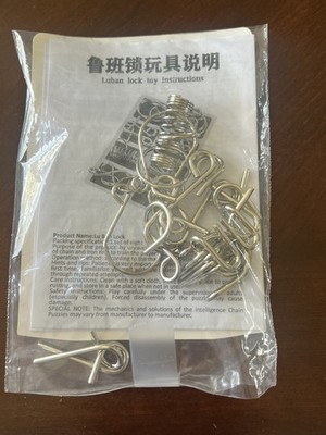Metal Luban Lock Unloop Toy Brain Teaser Classic Difficult Unlocked Maze Puzzles