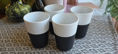 EVA SOLO 4x Cafe Latte Becher Porzellan 360ml Carbon Black +++HYGGE++