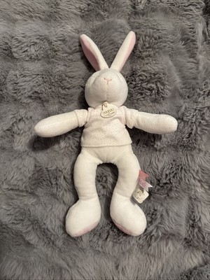 DouDou et Compagnie White Bunny Rabbit Plush 10  Baby Easter Spring Stuffed 0208