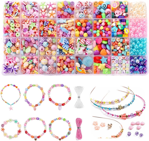 604 StüCk ArmbäNder Selber Machen, Perlen Set-image