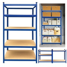 5 Tier Heavy Duty Adjustable Shelving Unit 875KG Garage Storage Steel For Garage