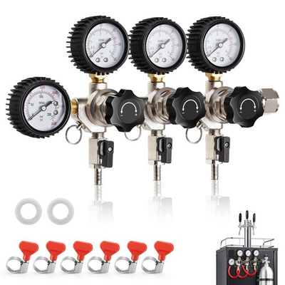#ad CO2 Regulator for Triple Tap Kegerator Draft Beer Tower Dispenser Triple Keg... $190.92