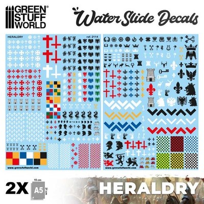 Green Stuff World Abziehbilder Heraldik Water Slide Decals Sheets