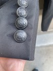 Express Blazer Mens 42R Black Slim Military Arm Badge Star Eagle Detail Jacket — photo 6