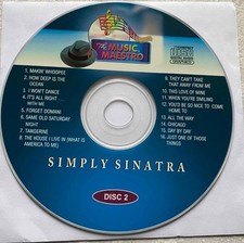 SIMPLY FRANK SINATRA KARAOKE CDG VOL 2 CD G SONGS MUSIC OLDIES CROONER disc .
