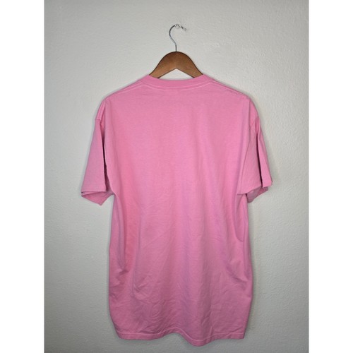 Vintage Test print Shirt Jerzees Large Pink Multi Graphic Short Sleeve Tee - Picture 6 of 8