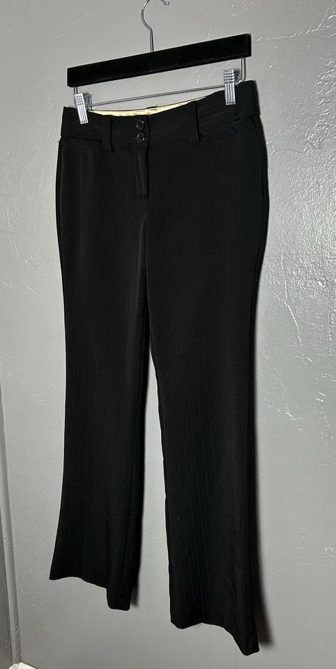 Pantalón Star City para mujer Y2K negro tiro bajo pierna ancha talla 5 Foto 3 de 4
