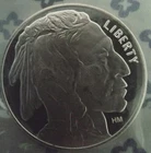 1  Troy Oz Buffalo Indian Head Silver Round .999 Fine Silver