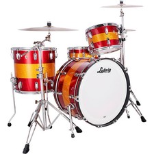 Ludwig Classic Maple 3-Piece Fab Shell Pack With 22" Bass Drum Red/Gold Tri-Band