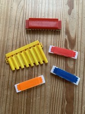 Harmotone And Vintage Yellow Pink 8 Tube Pan Flute And 3 Harmonicas