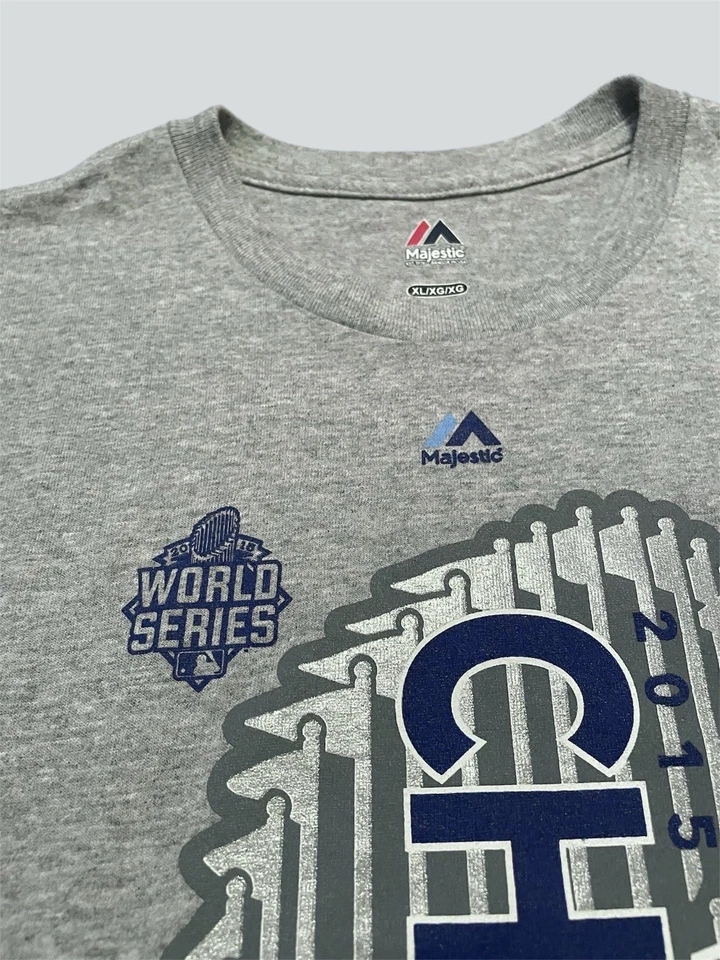 Camiseta Kansas City Royals 2015 World Series Champions cinza majestosa tamanho XL - Imagem 3 de 4