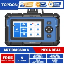 Free Updates! TOPDON AD600S OBD2 Scanner 9 Reset Auto VIN OBD2 Fault Finder EPB 