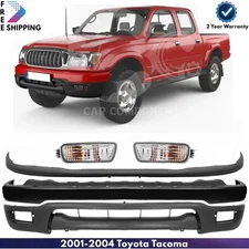 Front Bumper Paintable Kit With Turn Signal Lamp Set For 2001-2004 Toyota Tacoma