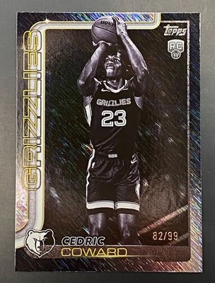 2025-26 Topps Cedric Coward Rookie Surge #/99 Shimmer Memphis Grizzlies RC #211