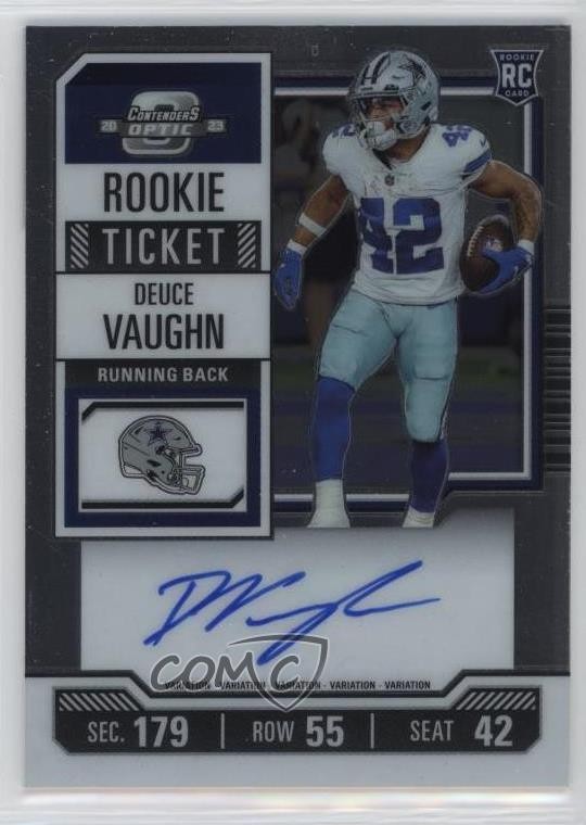 2023 Contenders Optic Ticket RPS Variation Deuce Vaughn #108 Rookie Auto RC 1e8u