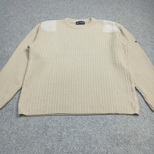 Saint-James Hommes Pull Taille L US-42 D-52 Beige Laine Mélange Fabriqué France
