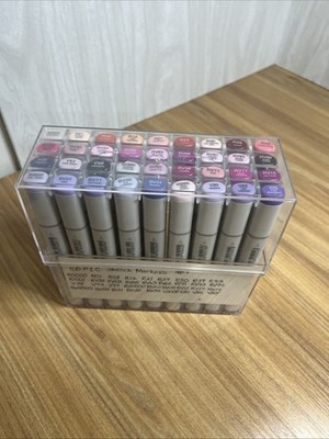 Copic Sketch Markers Pack Of 36 Shades Of Purple &pink Pre Owned See Pics Number