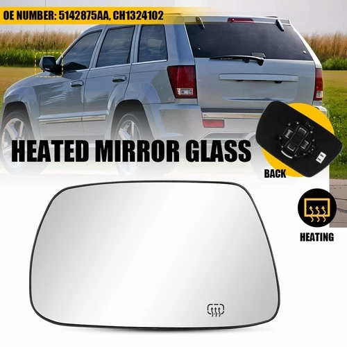 Driver Side Mirror Glass 2005-2010 For Jeep Grand Cherokee CH1324102 EOE