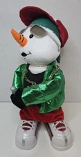 Snowman Da Brat Gemmy Animated Sing Dance Head Bobbing Hip Hop Decoration Toy