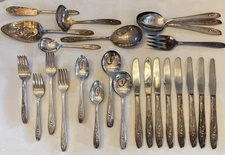 Silver Tulip International Silver Plate Flatware Silverware 56 Piece Set