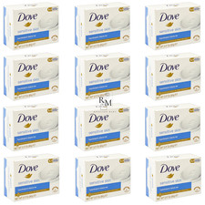 12 x 90g Dove SENSITIVE Skin Soap Hypoallergenic Beauty Bar - Fragrance Free